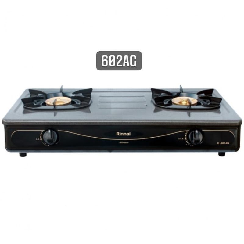 Rinnai Kompor Gas rinai 2 Tungku RI-602AG Setainles Api Besar Lilin