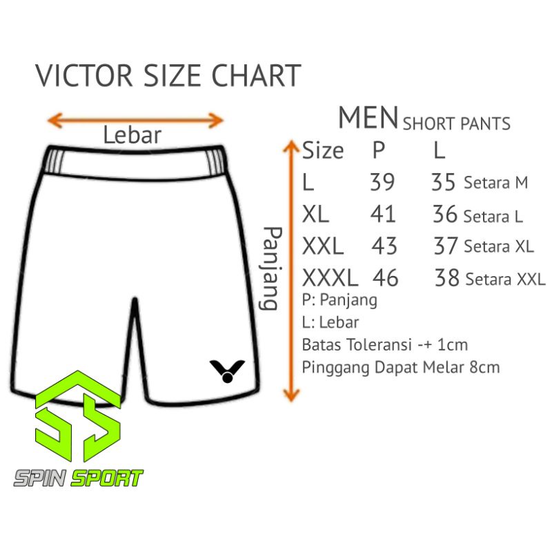 [CV012 Putih] Celana Pendek Victor Crown Collection Import Premium Badminton Bulutangkis Short Pants Pria Cowok Laki Laki Sport Kolor Olahraga Fashion CV012 Shorts Short Pant-5