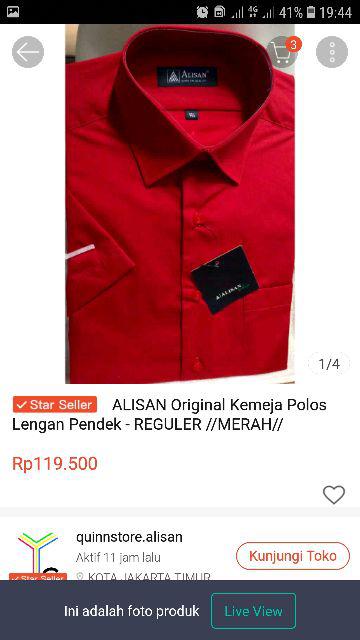 Alisan Kemeja Batik Lengan Pendek - Slim Fit