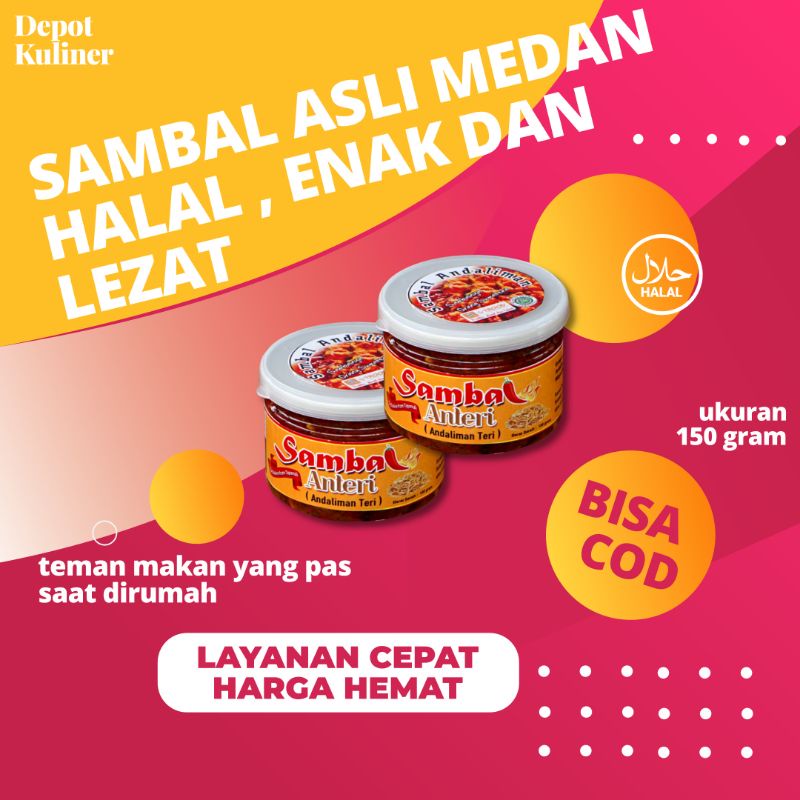 Sambal Andaliman Asli Medan Halal, Sambel Original Enak dan Lezat isi 150 Gr