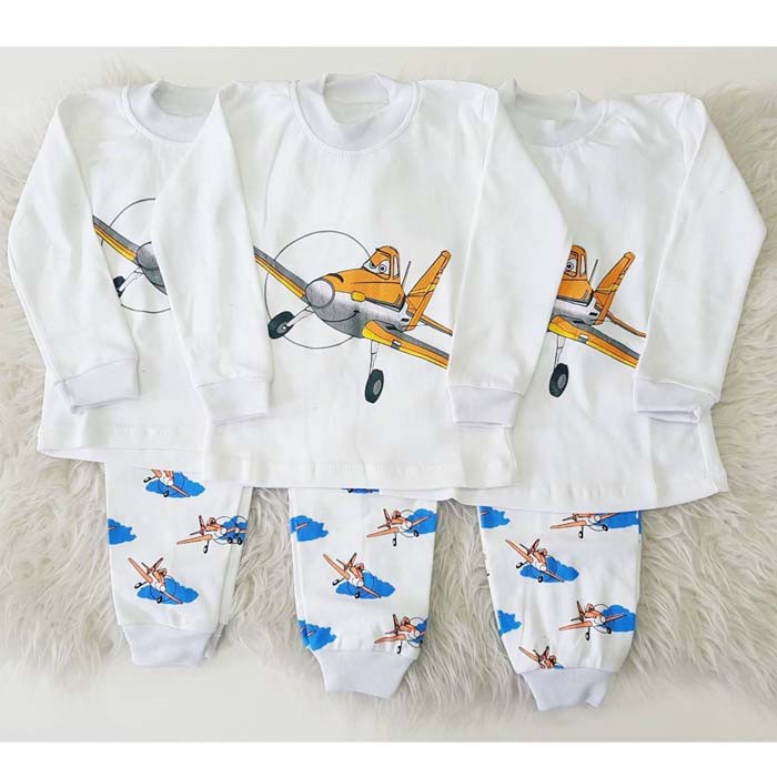 Piyama Anak Bayi Baju Tidur Anak Bayi Lucu Nyaman Plane