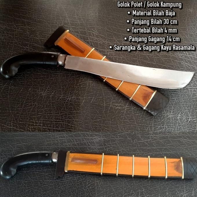 golok berkebun baja per polet hitam mantap pisann
