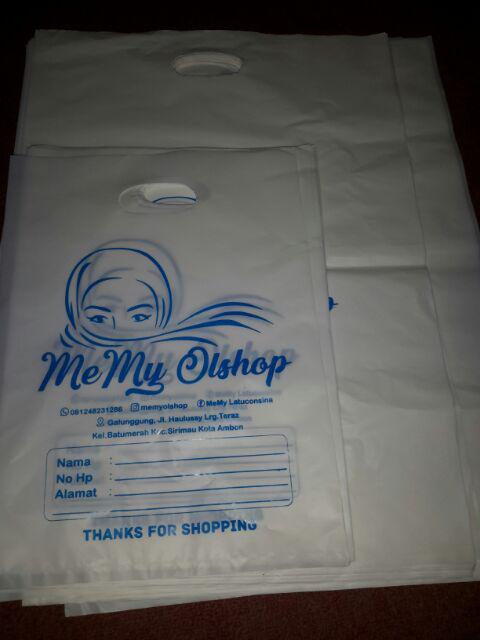 Kantong Plastik Sablon Ukuran 35 X 50 / Kantong Plastik/ Plastik Sablon Olshop