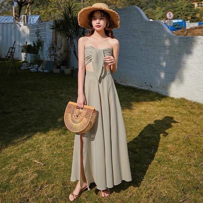 ELLE DRESS PANTAI BALI PANJANG WANITA GAUN BALI KOREA WANITA DRESS CASUAL WANITA DRESS KOREA DRESS P