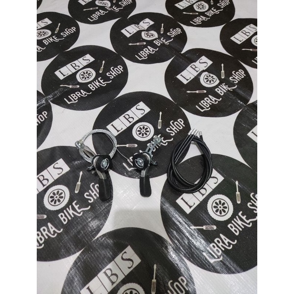 SATU PASANG SHIFTER TAYA DORONG 3 X 7 SPEED MODEL JADUL VINTAGE LAWAS