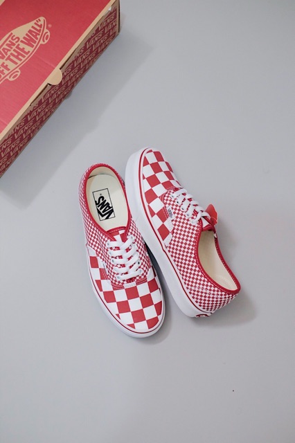 Vans Authentic Mix Checker Chilli Red