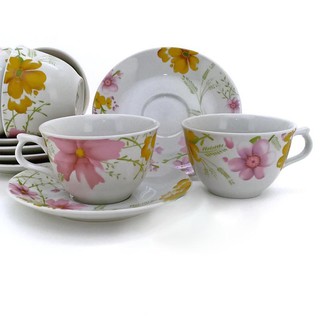 6 PASANG CANGKIR SET AXIO FLOWER CANGKIR TEH SET GELAS 6 PASANG CANGKIR SET AXIO FLOWER CANGKIR TEH SET GELAS