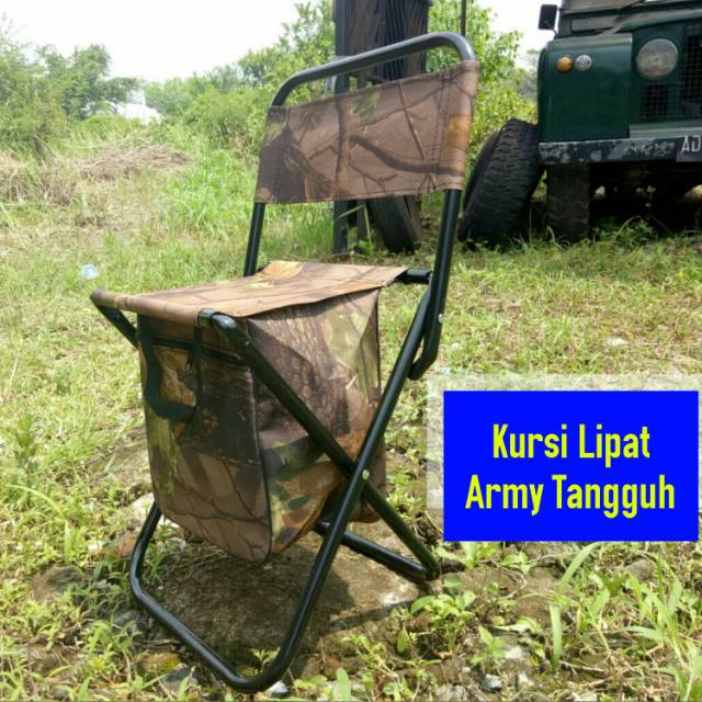  Kursi  Lipat  Outdoor Mancing Gunung  Army Kantong Tangguh 