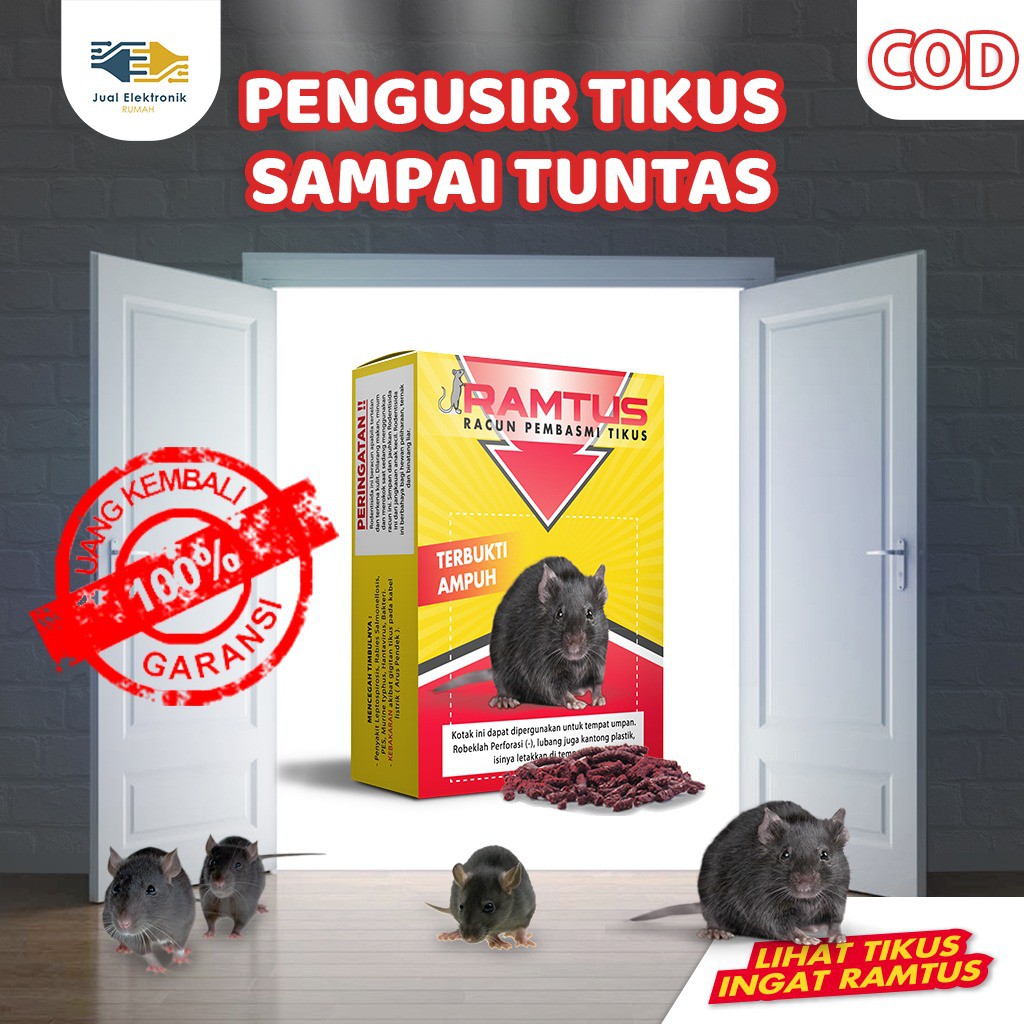 RAMTUS Racun Tikus Jebakan Perangkap Tikus Pembasmi Tikus Ampuh Tidak Berbau