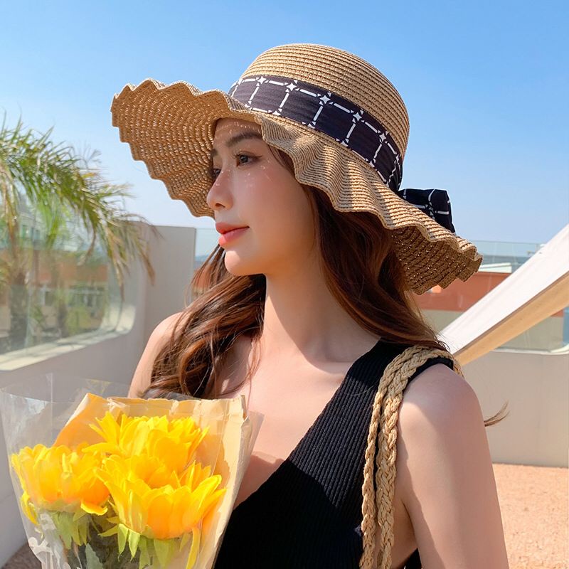 CAHAYA Topi Pantai Wanita Pelindung UV - Summerhat Pantai Import T103