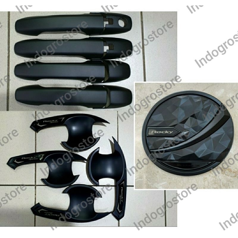 PAKET HANDLE COVER TANGKI &amp; OUTER HITAM DOFF MOBIL DAIHATSU ROCKY 2021