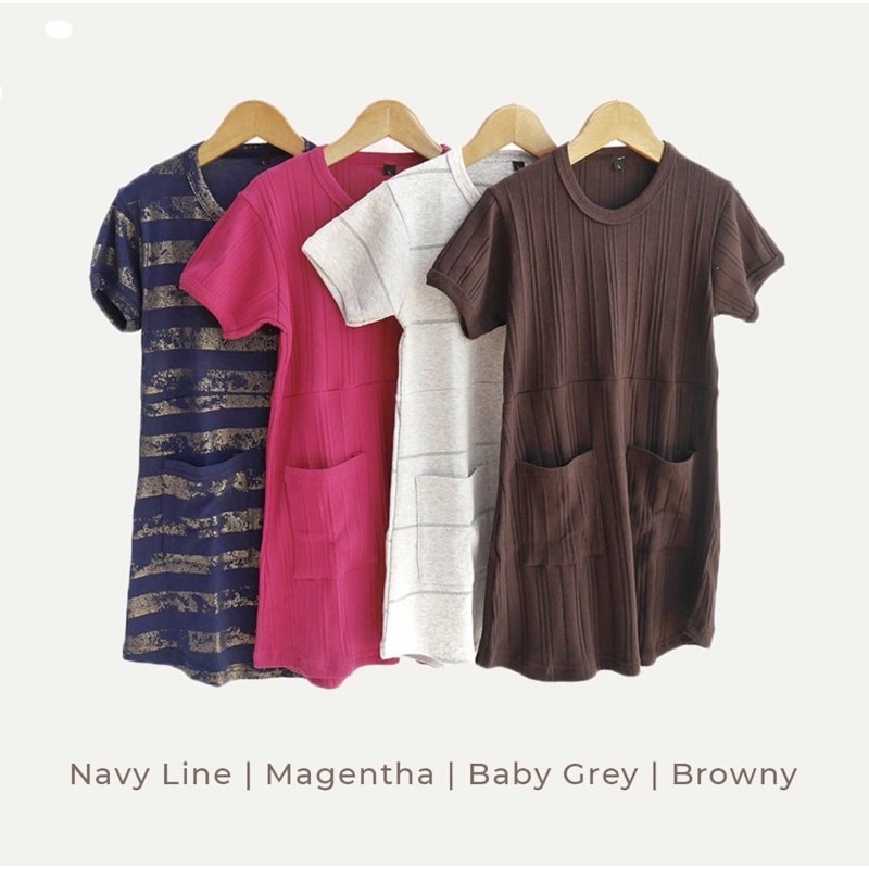 Calla Dress Rok Terusan Anak Perempuan 2-5 Th Bahan Rib / Baju Anak Cewek Terusan Rok Anak Perempuan