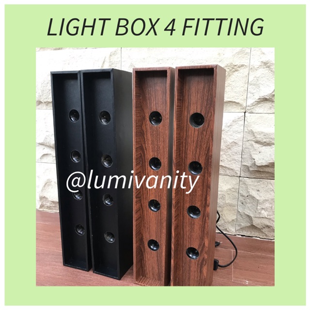 Light box  4 fitting lampu box  vanity box  lampu mua makeup  