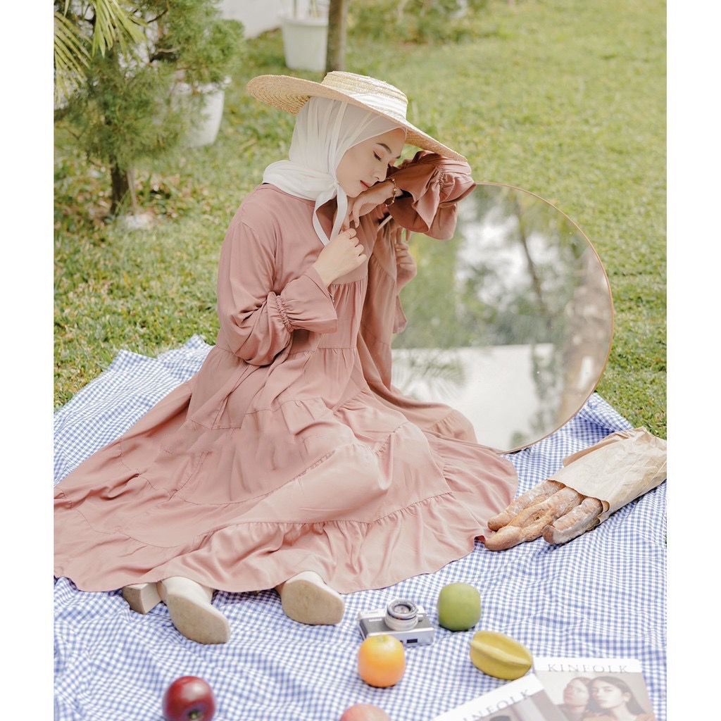 RX FASHION - Cempaka Tunik Full Rufle / MIDI DRESS / MONIK LONG TUNIK RUFFLE / ELLENA TUNIK WANITA- NN