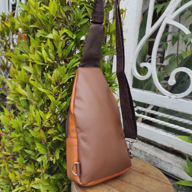 Tas Selempang Pria Spesial Edisi TAN | Tas Pria Original DM1 | Waist Bag Premium