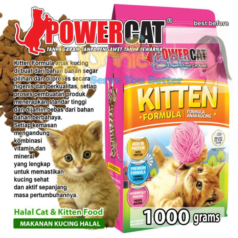 Makanan kucing PC Kucing KITTEN kemasan REPACK 1kg  Shopee Indonesia