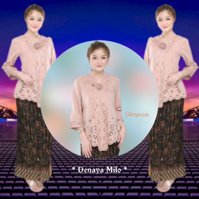 Atasan Kebaya Encim Kartini Ofneser Laser Wisuda Pesta Senada Abaya Modern