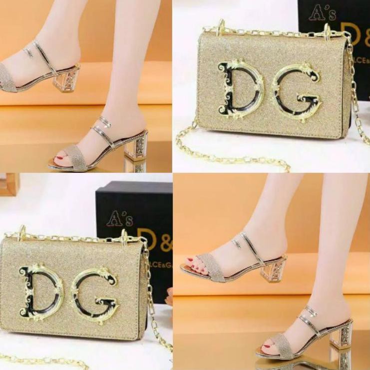 

✤SM0685✤ hadiah ulang tahun paket sandal dan tas gliter 2in1 Sedang discon [,,,M4K4CI,,]