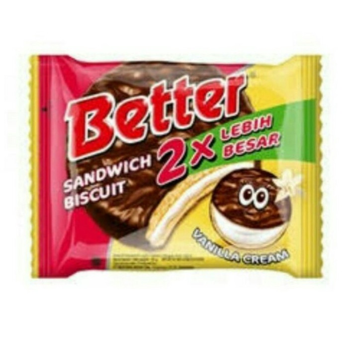 

Better Sandwich biscuit 25gr isi 2pcs snack biscuit harga murah