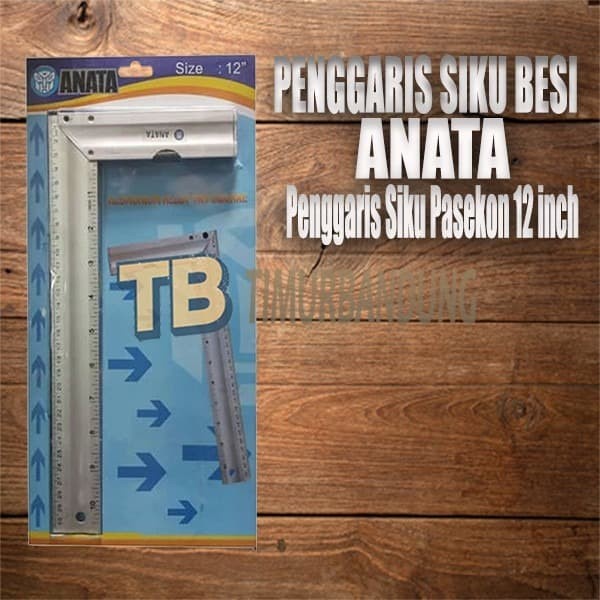 

Penggaris Siku Besi 12 inch ANATA Penggaris Siku Pasekon