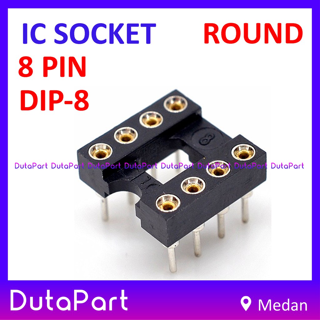 Socket IC 8 PIN 8PIN Round Bulat Adapter Soket DIP-8 DIP8 8P DIP 8 P