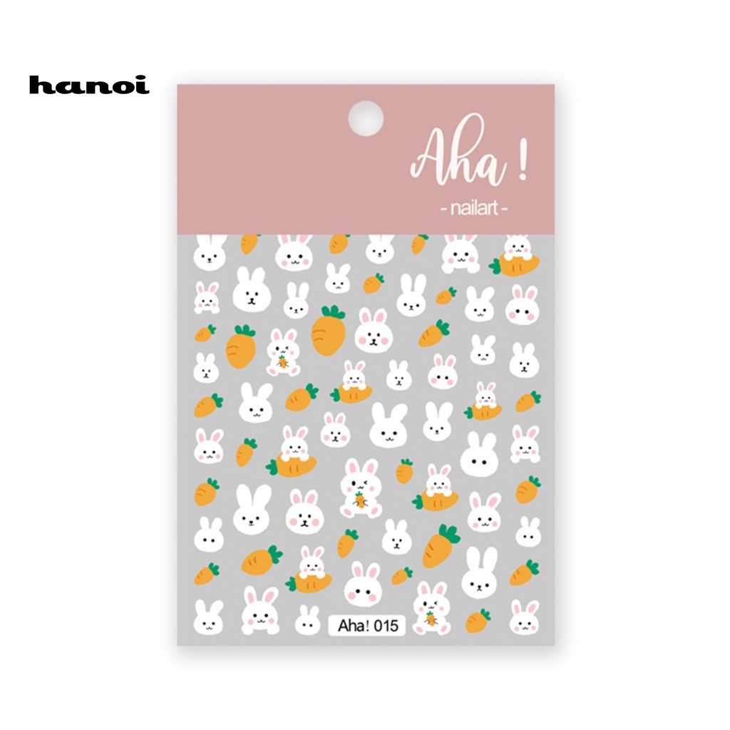 Han_stiker Kuku Motif Panda / Beruang Lucu Untuk Aksesoris Nail Art / Manicure