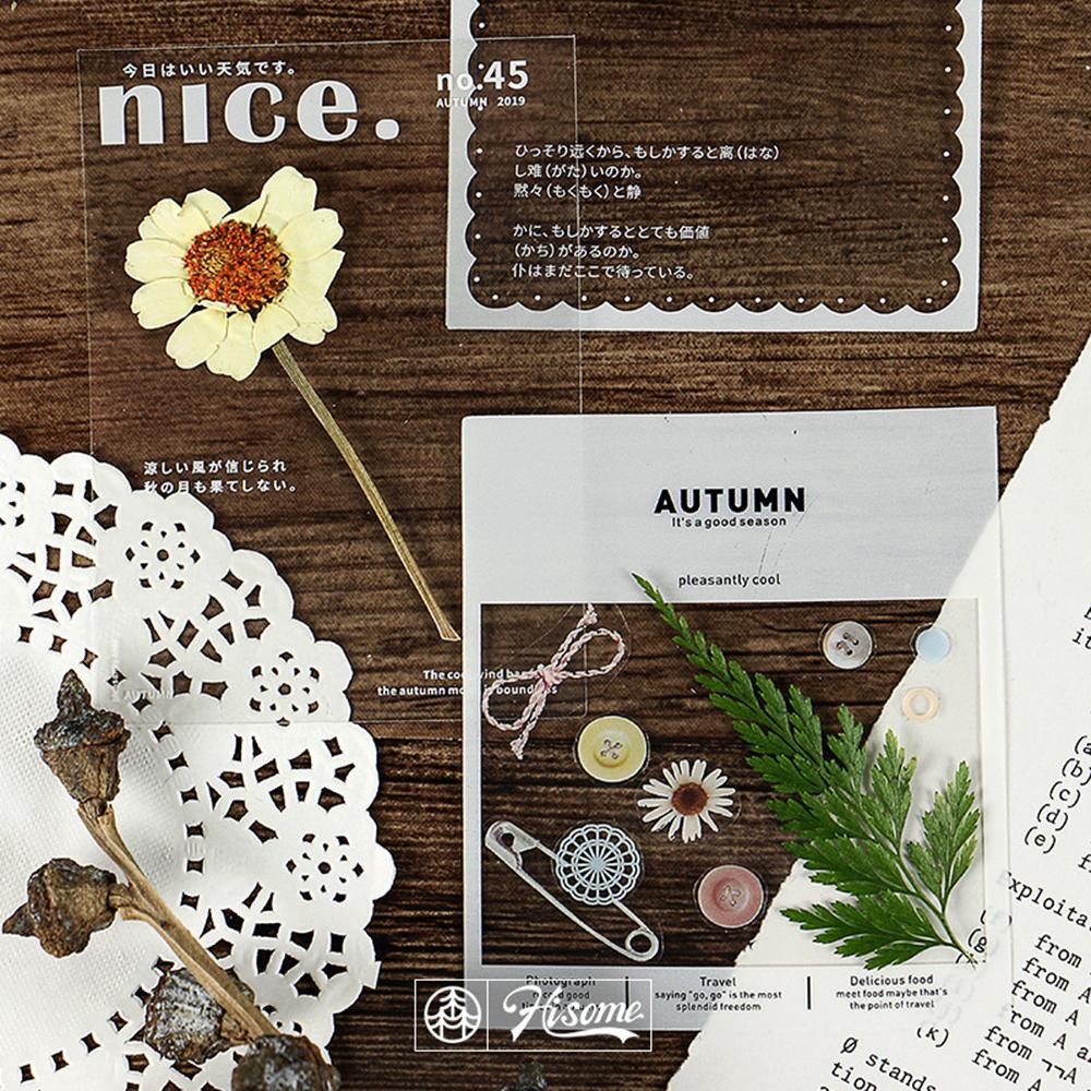 Lanfy Stiker Time Gear Journal PET Album Dekorasi