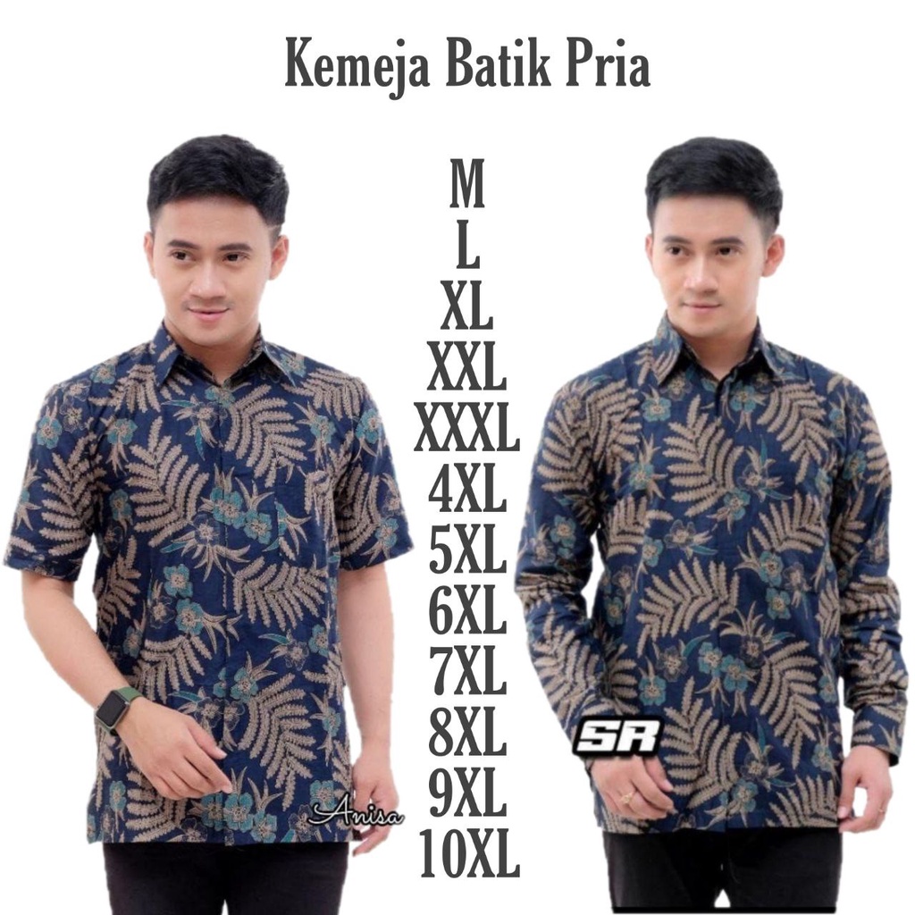 KEMEJA BATIK PRIA LENGAN PANJANG DAN LENGAN PENDEK BIG SIZE JUMBO