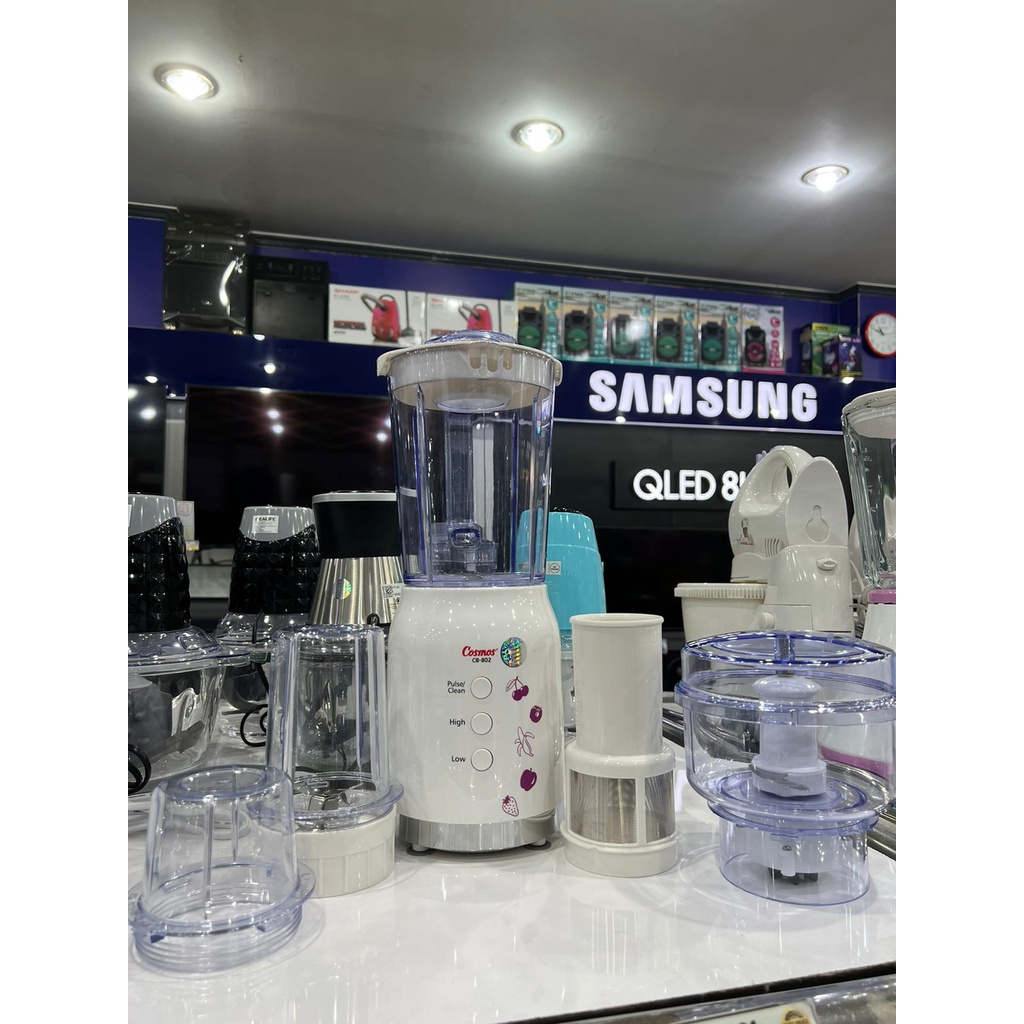 Blender Cosmos Blenz Komplit 4 IN 1 Kapasitas 1.2 Liter Plastik CB 802 / CB802 / CB-802