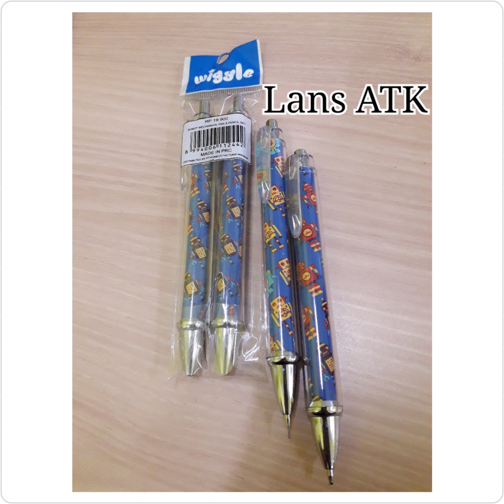 

Wiggle Robot Mechanical Pen and Pencil Set pensil mekanik