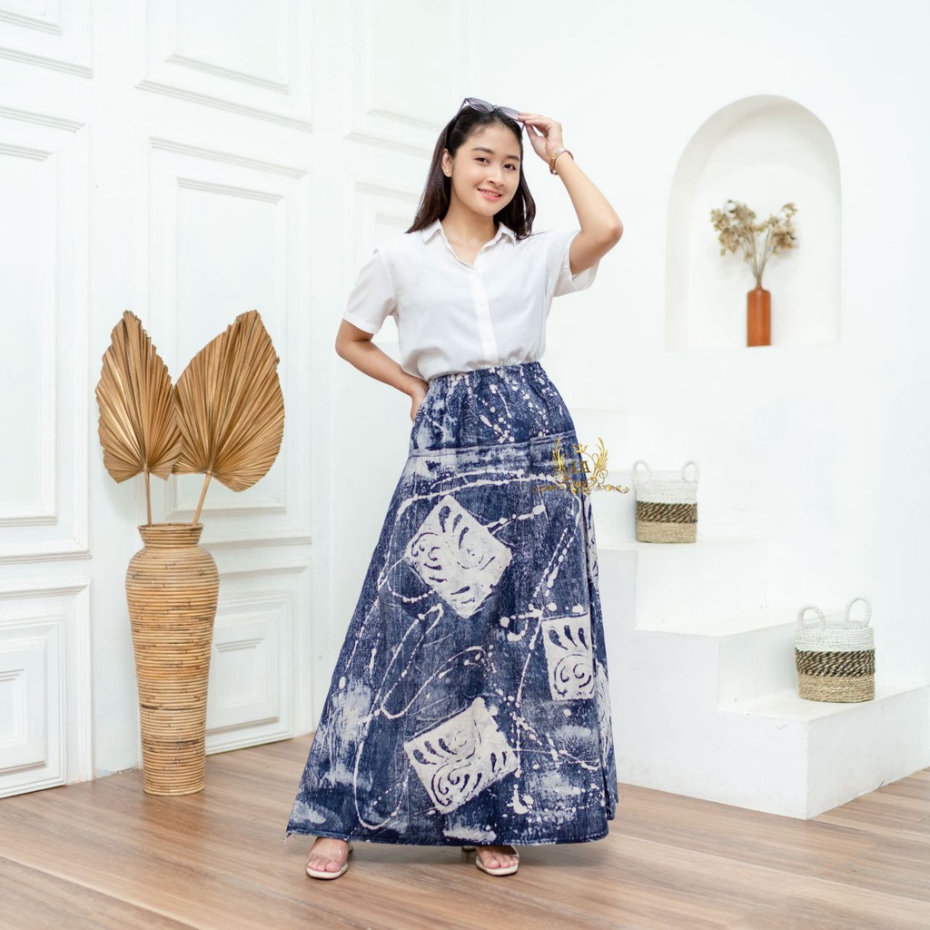 ROK BATIK CAP BAWAHAN WANITA ROK PAYUNG ROK BATIK PANJANG