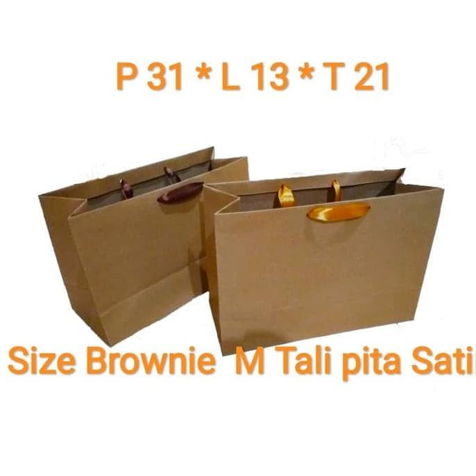 

(TERLARIS) Dijual Paperbag Paper Bag Souvenir Tas Kertas Polos Size Brownies Kue