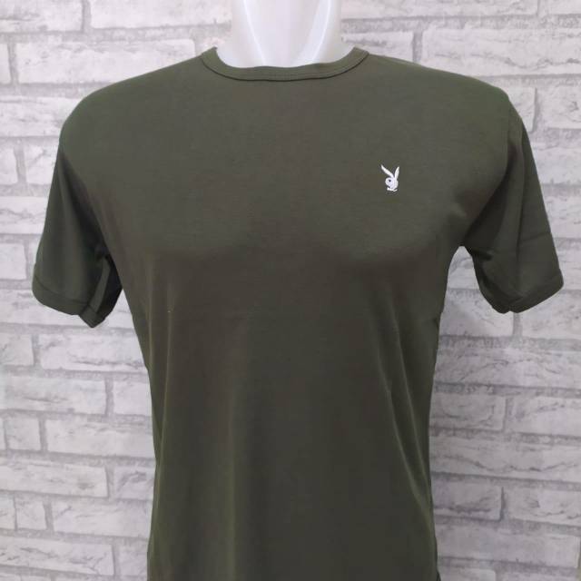 KAOS POLOS BAJU DALAM PRIA OBLONG ONECK T-SHIRT BODYFIT LENGAN PENDEK PLAYBOY