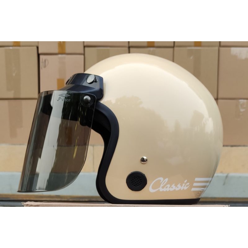 Helm Bogo Classic Helm Bogo Wanita Helm Retro SNI