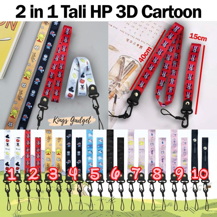 

Produk Tali Gantungan Hp Lanyard + Strap Tangan Cartoon Diskon
