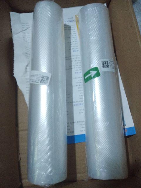 Plastik Vacum Plastik Emboss Vacum Sealer Untuk Makanan 28x500cm 1 Roll - Vcm