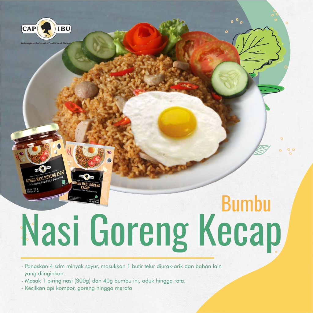 CAP IBU Bumbu Nasi Goreng Kecap Pouch Sachet 40g x 3 pcs