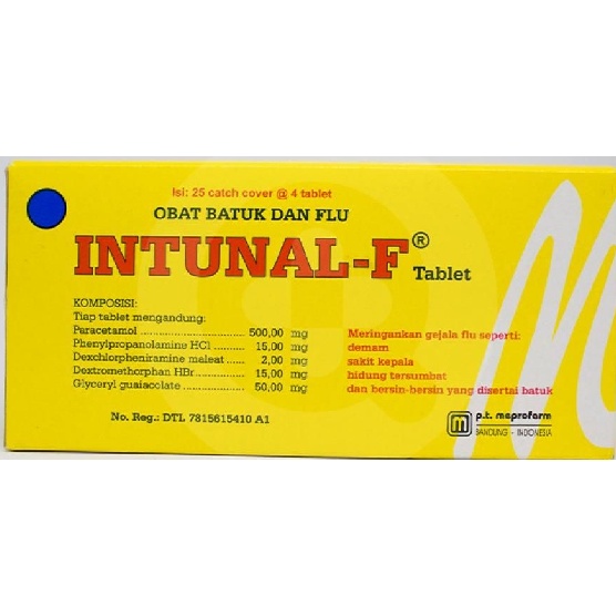 Intunal Forte Tablet box isi 25 x 4