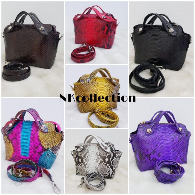 Tas kulit ular phyton vendy