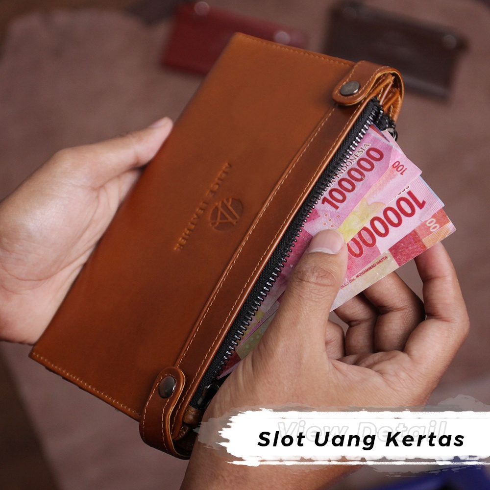 Dompet Kulit Wanita Dompet Kartu Wanita Lipat Kulit Sapi Asli Original AD01 Model Lipat Merk Alice Leather KUALITAS TERJAMIN MEMUASKAN