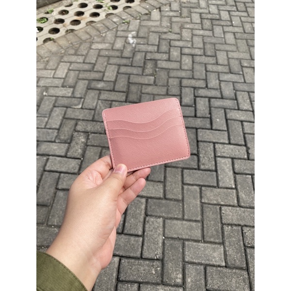 DOMPET KARTU DAN UANG WANITA PRIA ATM MINI KULIT SINTETIS PREMIUM ORIGINAL 100% AZALEA CARD HOLDER - GRATIS UKIR NAMA