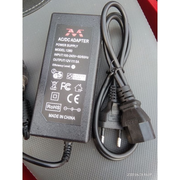 Adaptor DC 12V 5A input ac 100-240V MADE IN CHINA