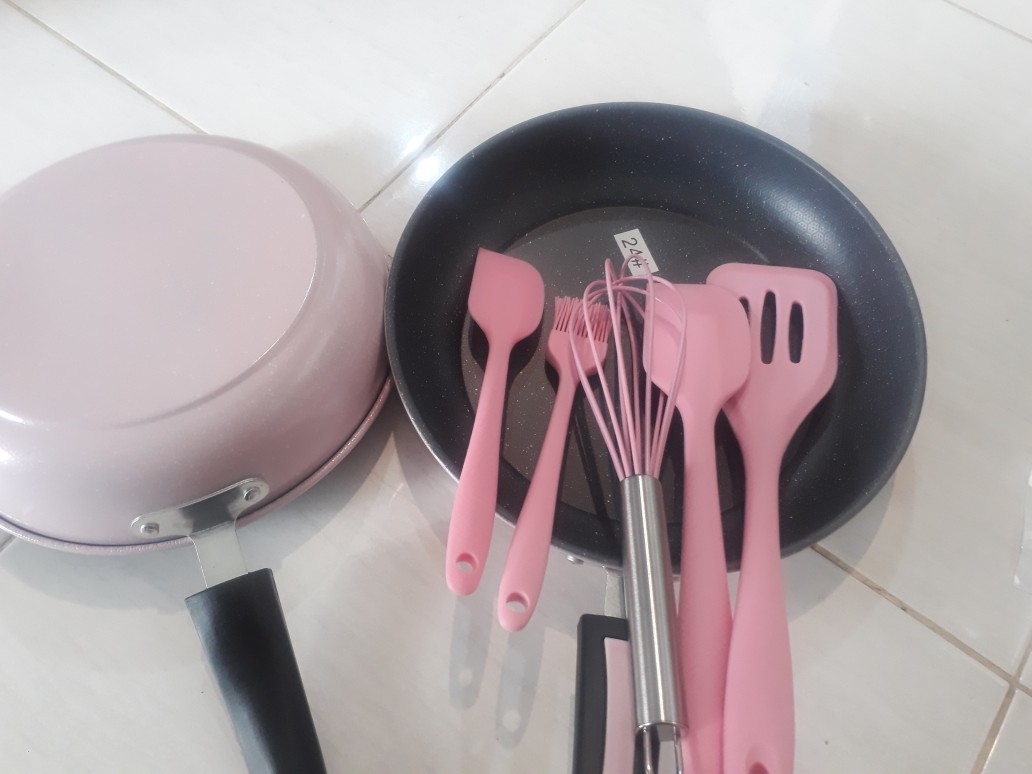 Silicone Utensil Set / Spatula Sutil Silikon / Peralatan Masak Kitchen Tools Silikon Silicon