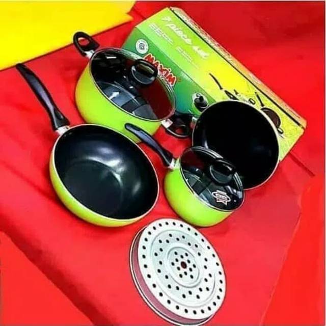 PANCI SET TEFLON MAXIM NEW HALANIA 7IN1 - WAJAN - PENGGORENGAN - ANTI LENGKET