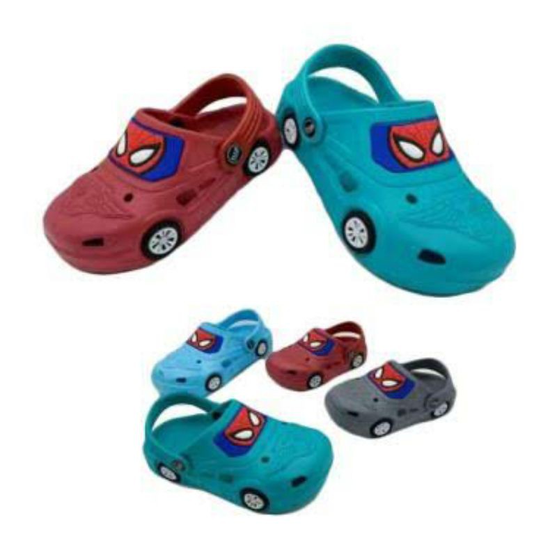 Preloved Sandal Anak Baim Bakpao Bapao Superwings Spiderman Hijau Tosca Mint uk 22