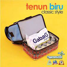 tas Gabag Cooler Bag Series Tenun Biru/tas botol asi