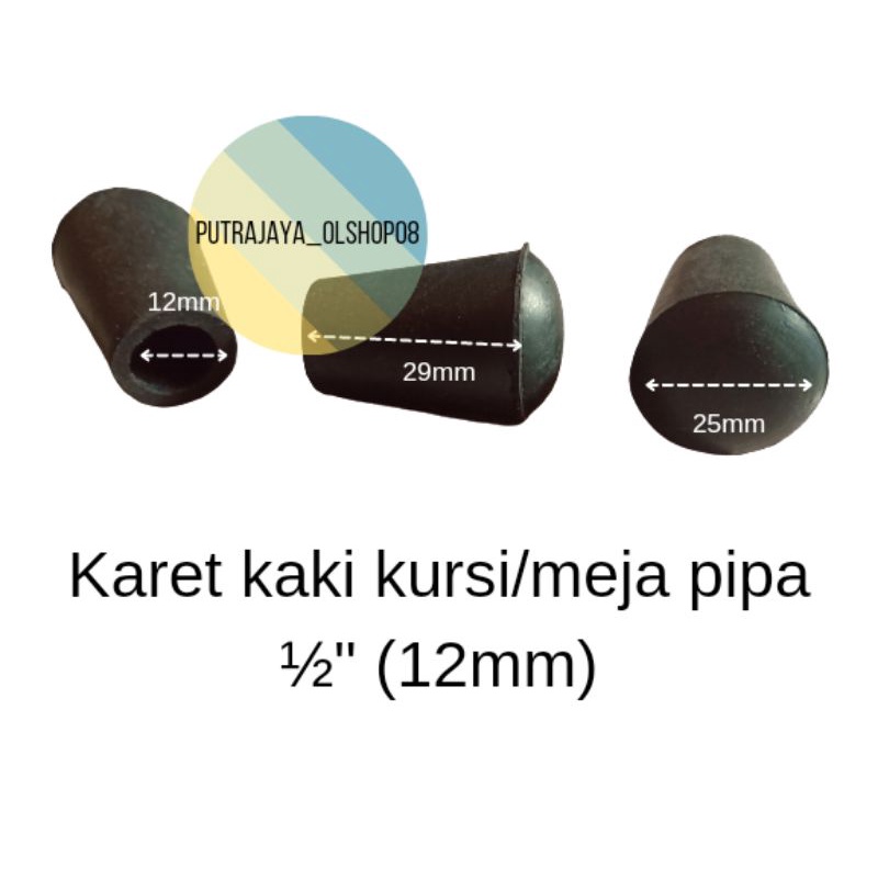karet kaki kursi meja 1/2" karet kaki cop 1/2"