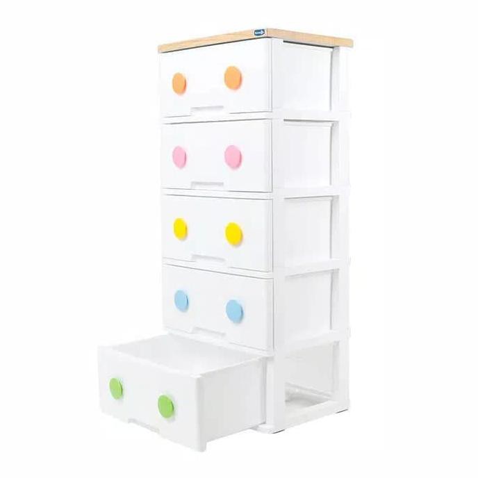 Lemari Plastik Laci 5 Susun / Cabinet Rovega Trendy Ctr 537