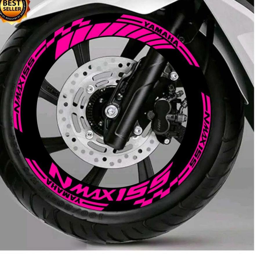 ♛ STIKER CUTTING pelek ban ALL NEW NMAX 155 2020- 2021 DEPAN BELAKANG ❆