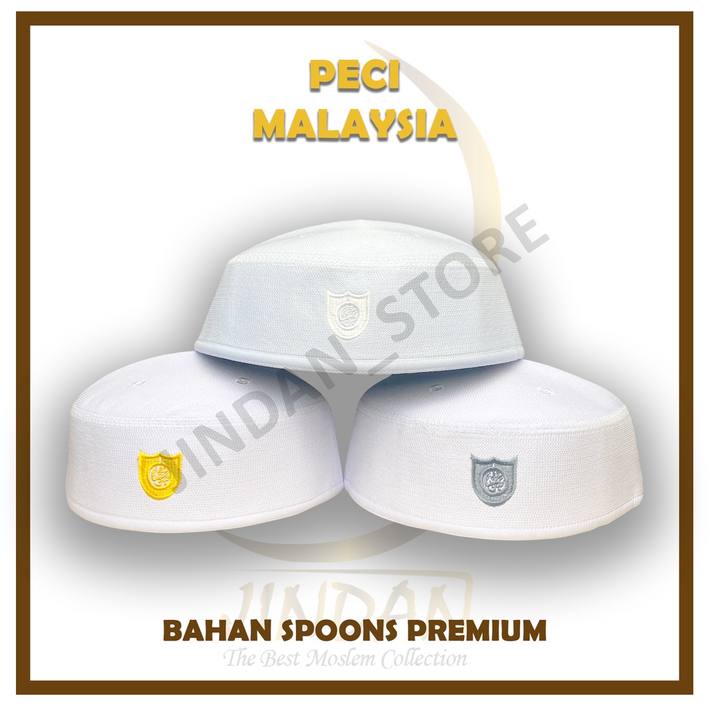 Peci Kopiah Malaysia Premium Peci Haji Putih